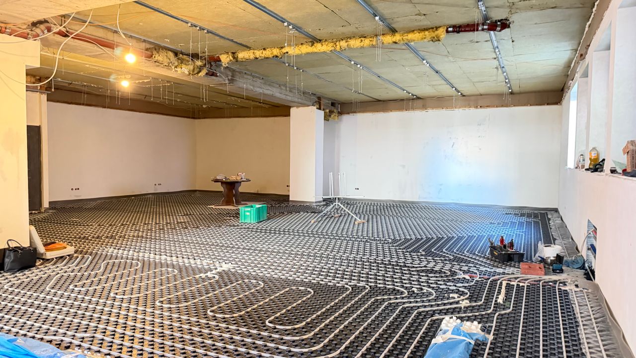 Ansicht mit Fußbodenheizung